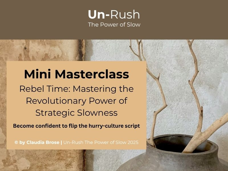 Picture of cover of mini masterclass Rebel Time - Mastering Power of Slow