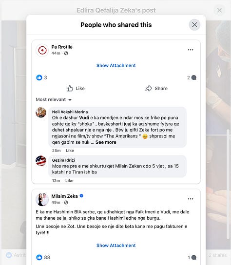 Edlira Qefalija Zeka Public Statement on Friday, Nov 28, 2025.