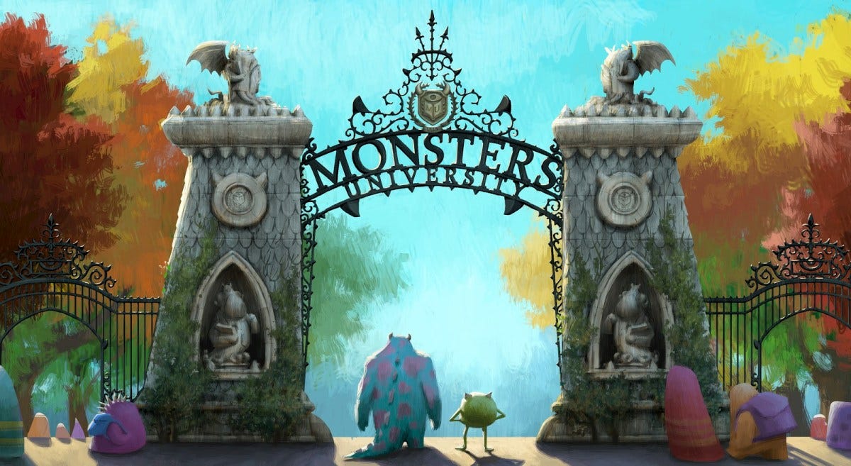 Monsters University Concept Art - Updated with new art - Pixar Post