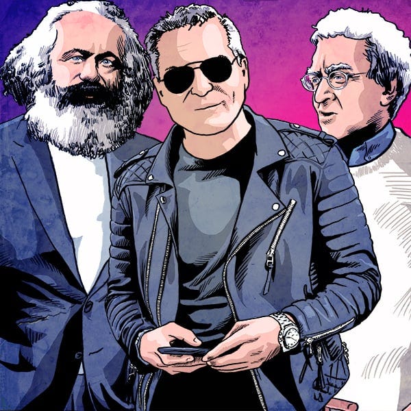 Picture of Cohen, Marx, and Steve Paxton Picture of Cohen, Marx, and Steve Paxton
