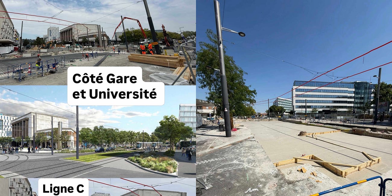 Ligne C du tramway : le chantier prend forme côté Gare et Université