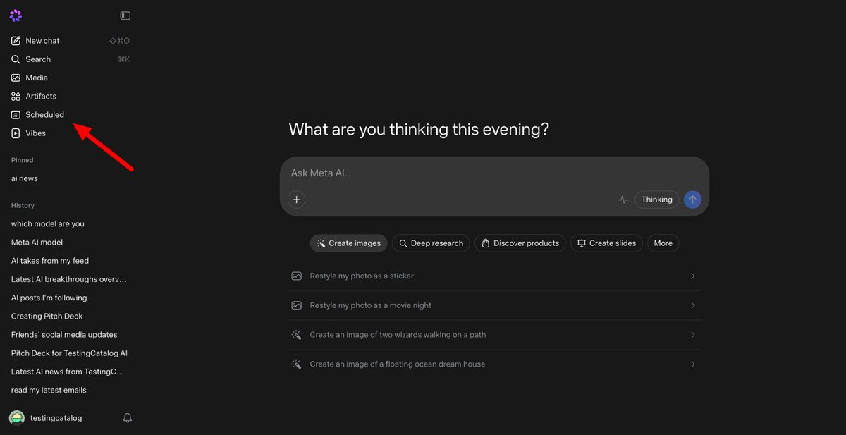 Meta AI bekommt geplante Aufgaben im Web Meta AI bekommt geplante Aufgaben im Web