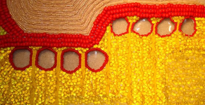 Beaded Beatles Yellow Submarine lone beader bead embroidery spherical windows seed beads magatamas Boston, MA Beaded Beatles Yellow Submarine lone beader bead embroidery spherical windows seed beads magatamas Boston, MA