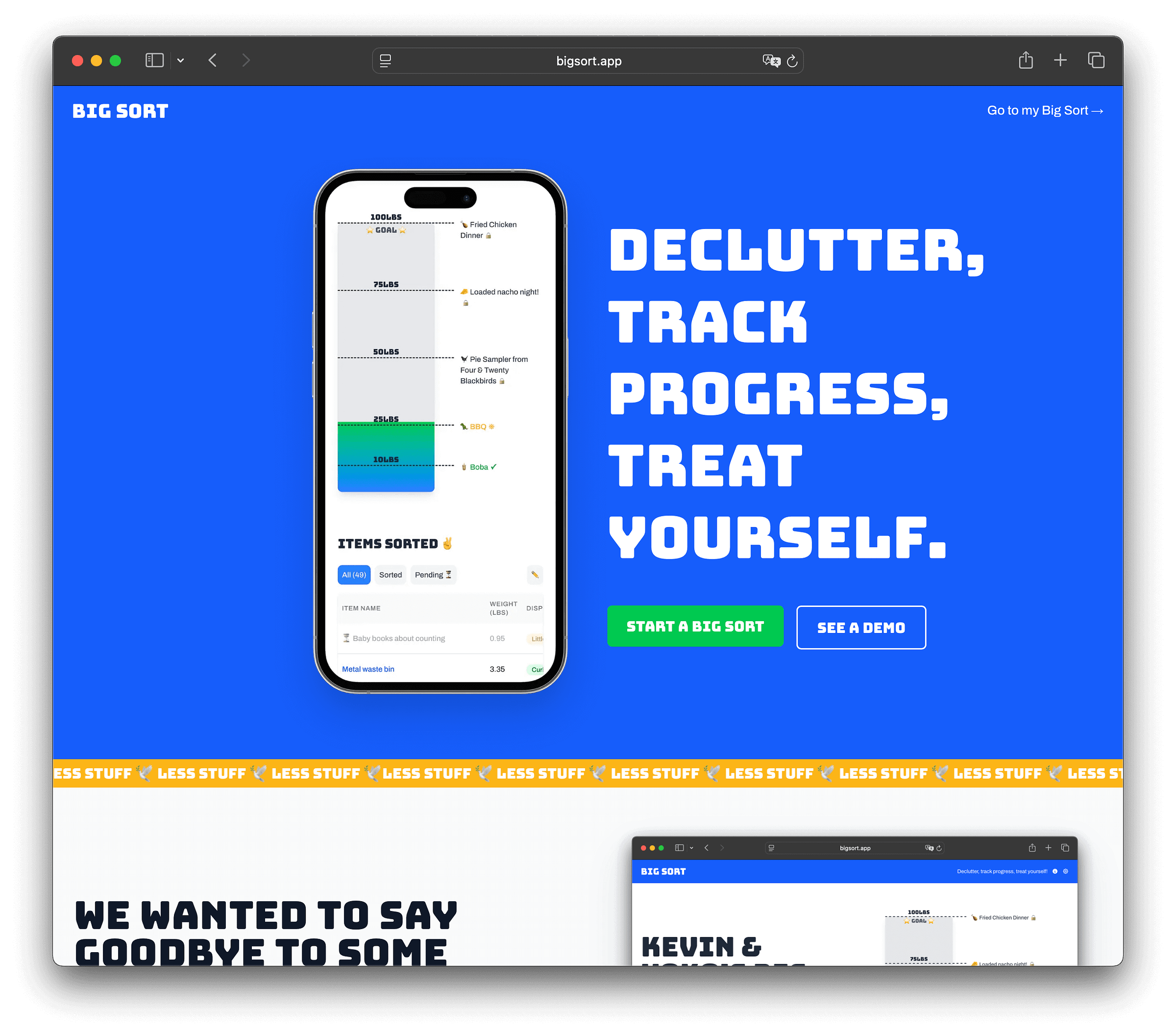 Big Sort homepage