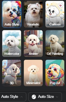 Genspark Style options in Image Studio Genspark Style options in Image Studio