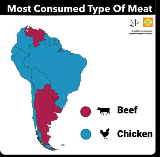 A map of south america with different colored areas

Description automatically generated