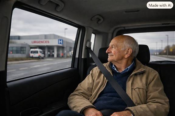 Patient âgé seul en VSL Patient âgé seul en VSL