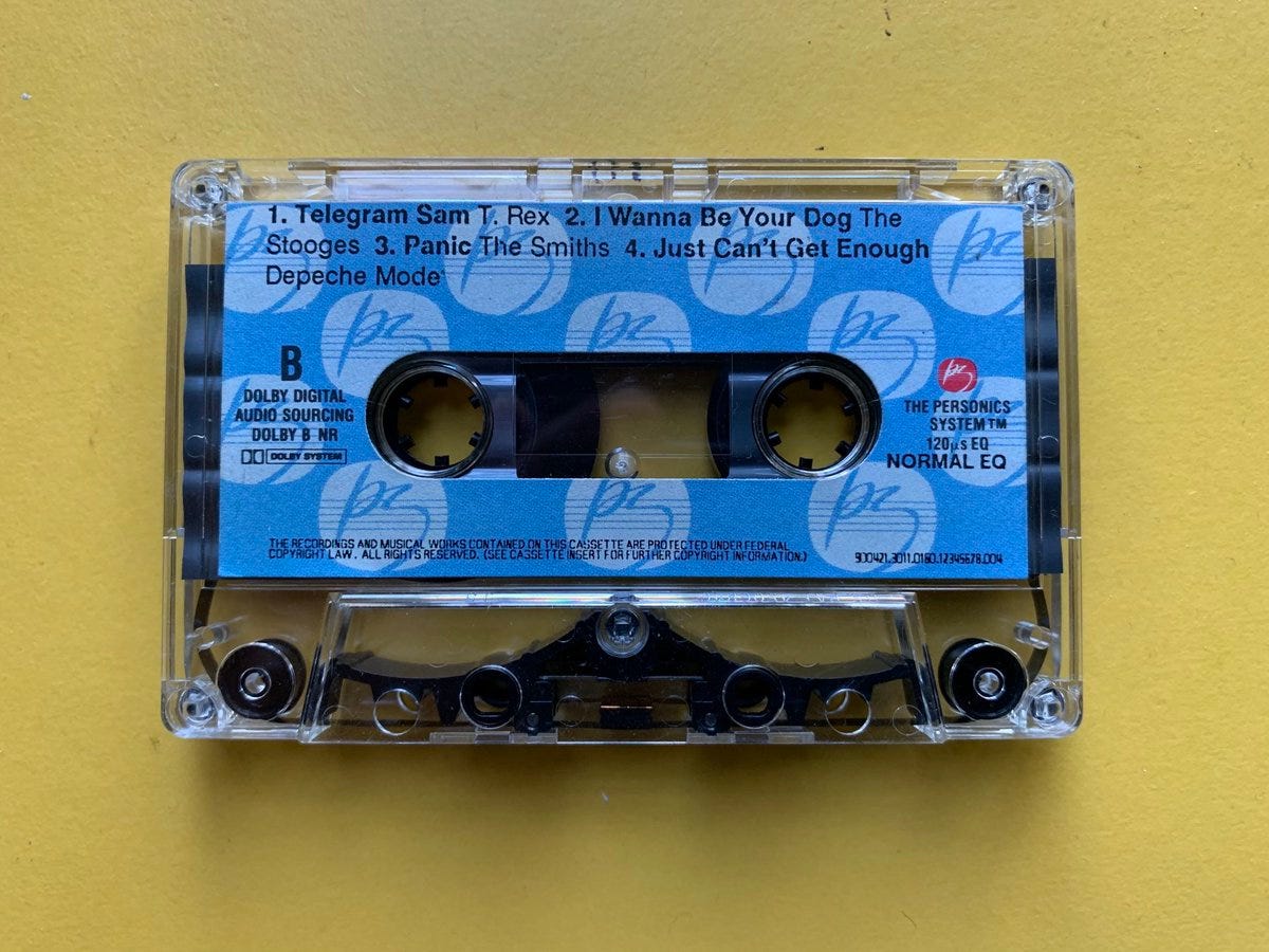In the late '80s, Personics started selling “custom mix tapes,” made while you waited. I wrote about the system and the tape I made as a teenager in issue #5 of my In the late '80s, Personics started selling “custom mix tapes,” made while you waited. I wrote about the system and the tape I made as a teenager in issue #5 of my