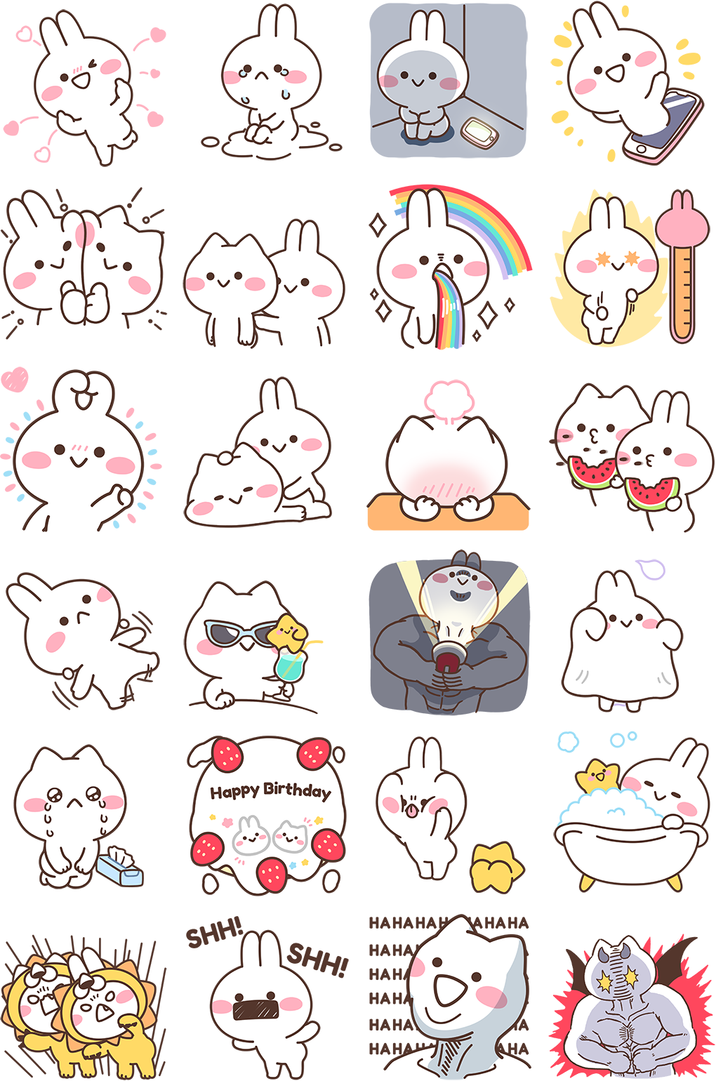 Sticker pack: Mimi and Neko.