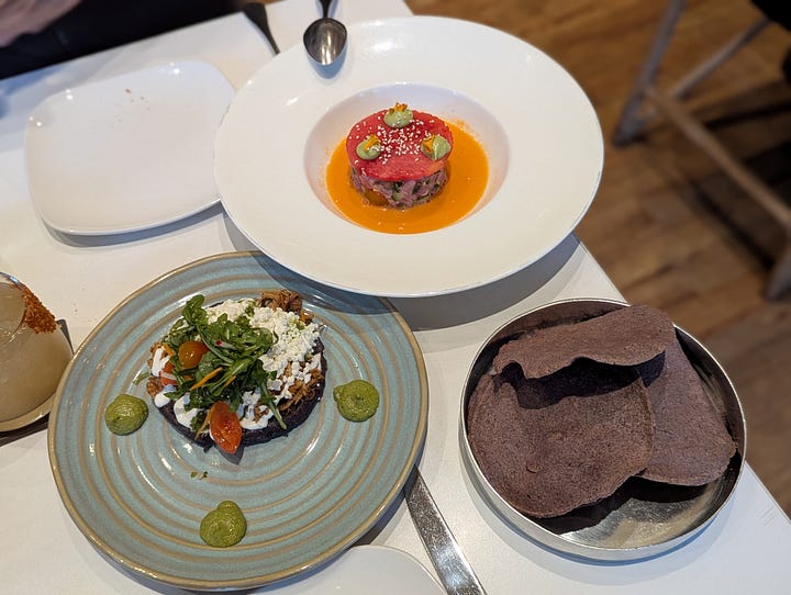 Mexican food at Xochi, downtown Houston, Texas