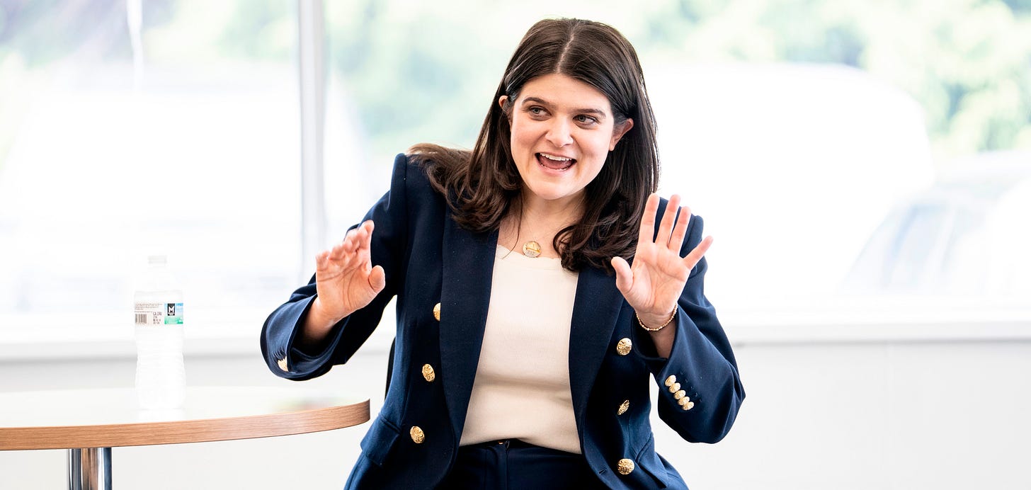 PLYMOUTH, MICHIGAN - MAY 1: U.S. Rep. Haley Stevens (D-MI) holds a town hall meeting with employees after touring the Webasto Plymouth Plant on May 1, 2026 in Plymouth, Michigan. Stevens, the Democratic front?runner in Michigan’s open U.S. Senate race, visited the Michigan convertibles roof plant where workers recently voted to unionize with the United Auto Workers. (Photo by Sarah Rice/Getty Images) PLYMOUTH, MICHIGAN - MAY 1: U.S. Rep. Haley Stevens (D-MI) holds a town hall meeting with employees after touring the Webasto Plymouth Plant on May 1, 2026 in Plymouth, Michigan. Stevens, the Democratic front?runner in Michigan’s open U.S. Senate race, visited the Michigan convertibles roof plant where workers recently voted to unionize with the United Auto Workers. (Photo by Sarah Rice/Getty Images)