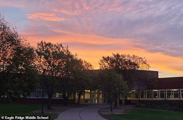 Friday's incident took place at Eagle Ridge Middle School in Savage, Minnesota, which is around a 20-minute drive away from the city of Minneapolis