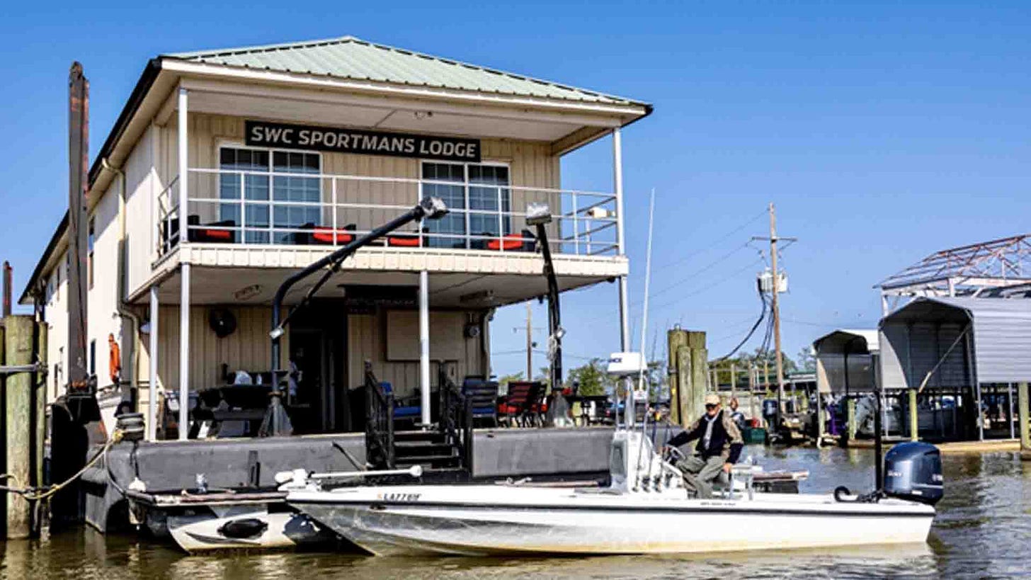 Sportsman's Lodge at the Venice Marina in Louisiana is a redfishing and duckhunting destination.