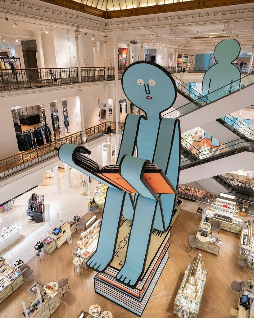 Jean Jullien launches Paris book-themed exhibition featuring paper