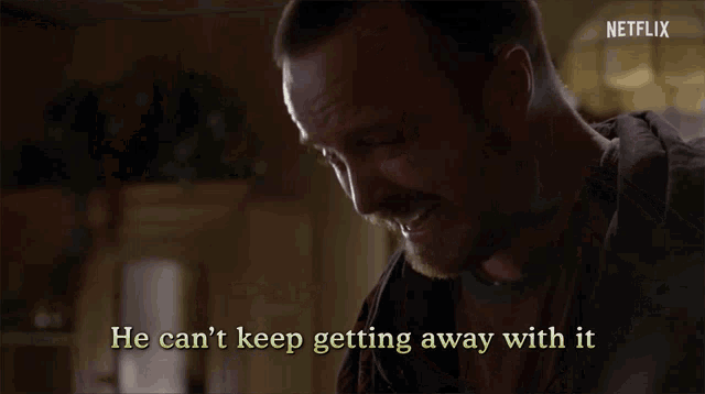 a close up of a man 's face with the words he can 't keep getting away with it next to him a close up of a man 's face with the words he can 't keep getting away with it next to him