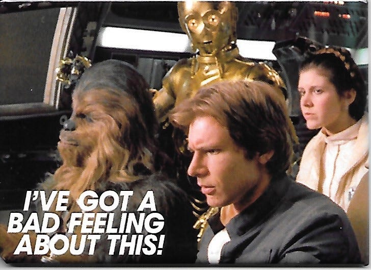 Star Wars Han Solo I've Got A Bad Feeling About This Photo Refrigerator Magnet - Eventeny