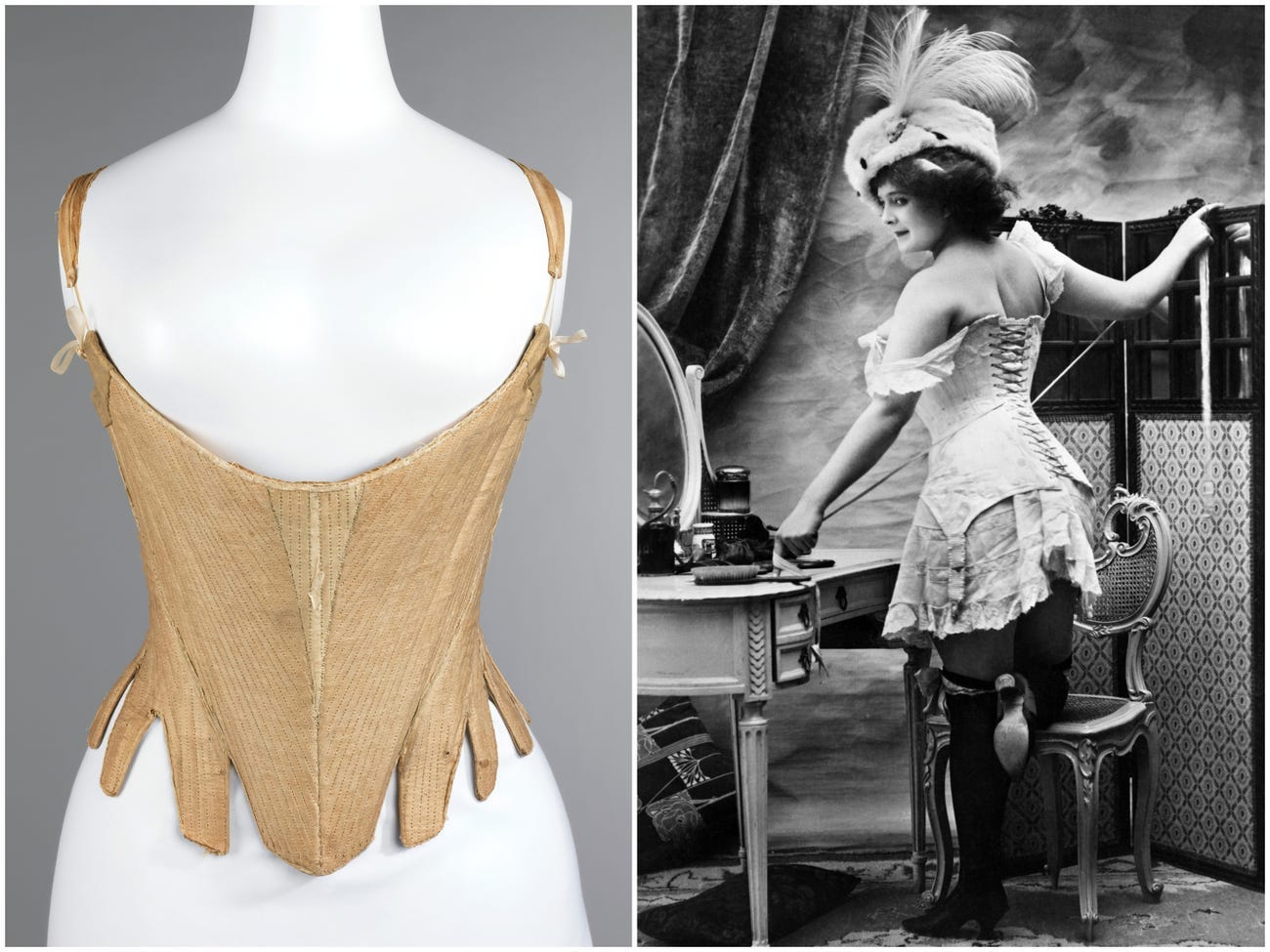 Corsets from the 1700s and 1800s