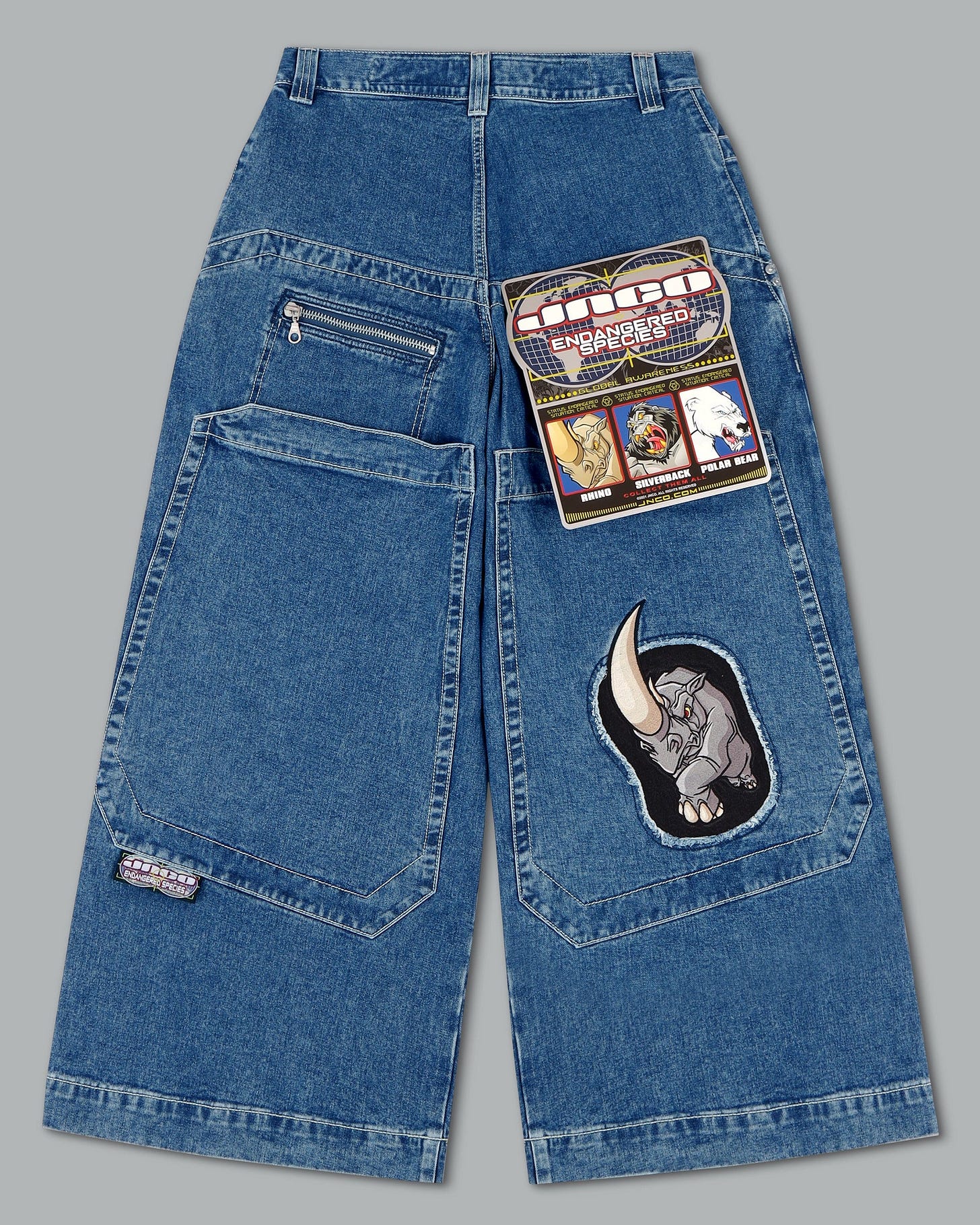 JNCO Los Angeles Rhino Wide Leg Jeans | Dark Stone | 40/30