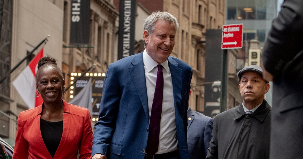 Image result for bill de blasio enters race