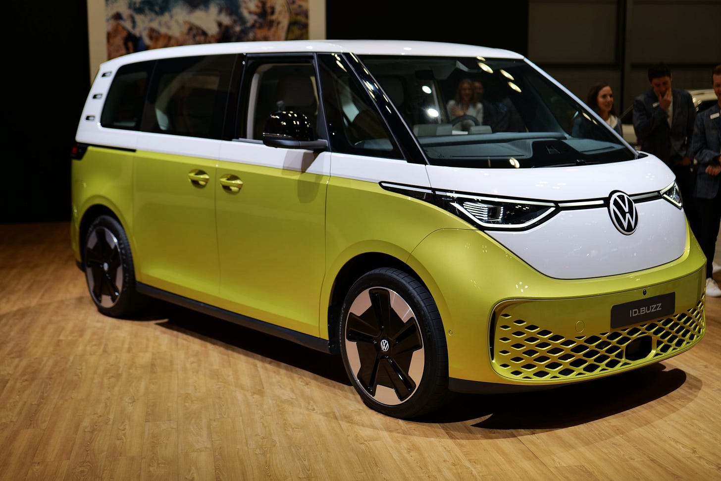 Sharing a powertrain from other ID vehicles and inspired by the VW Bus, the ID.Buzz is a 5-to-7-seater electric van with bold styling.