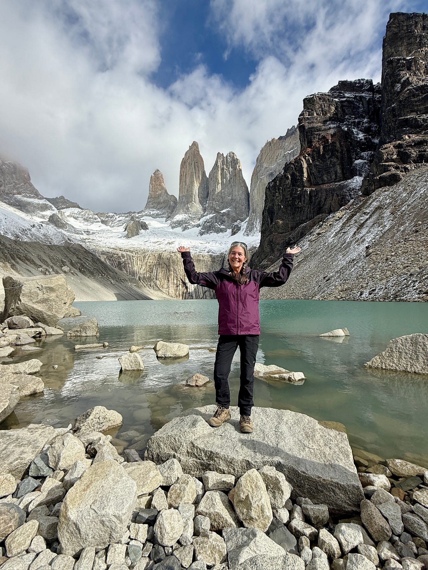 The Towers hike in Torres del Paine National Park in Chile.