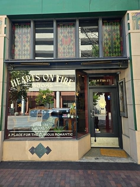Various sights around Boise, Idaho including Freak Alley Gallery, Hearts on Fire bookstore, and Push & Pour coffee shop