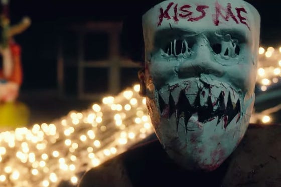 Freak Bride (Brittany Mirabile) preps to get her Purge on in "The Purge: Election Year," a 2016 Universal Pictures release from writer-director James DeMonaco. Freak Bride (Brittany Mirabile) preps to get her Purge on in "The Purge: Election Year," a 2016 Universal Pictures release from writer-director James DeMonaco.