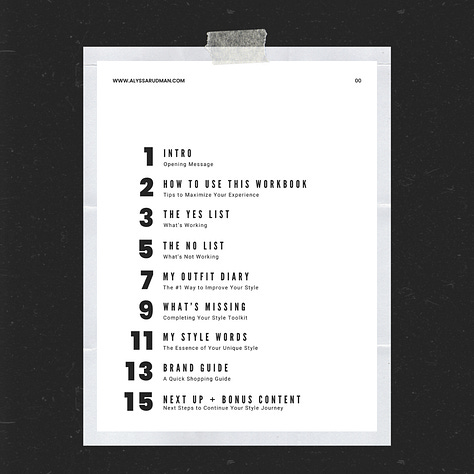 The Wardrobe Analysis Workbook