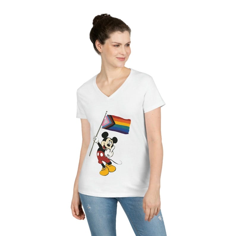 Ladies' Mick3y V-Neck Tee image 1