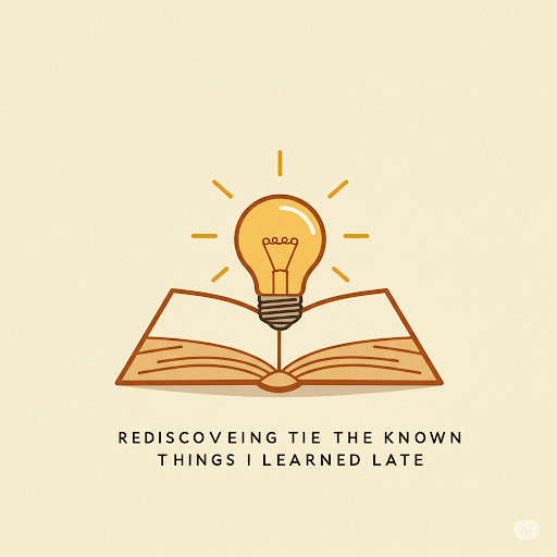 Rediscovering the Known: Things I Learned late