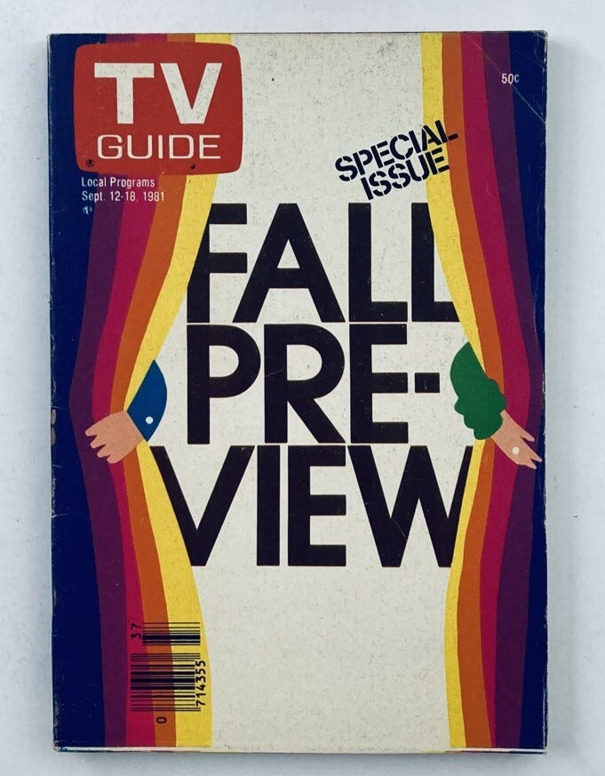 TV Guide Magazine September 12 1981 Fall Preview Minnesota Ed. No Label |  eBay