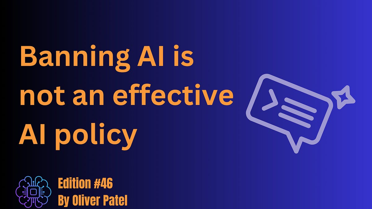 Banning AI is not an effective AI policy