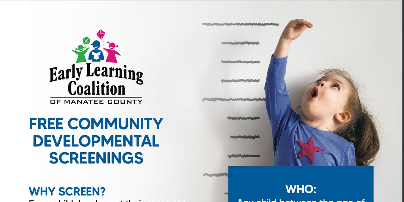 Early Learning Coalition of Manatee County Offers Free Developmental Screenings for Young Children