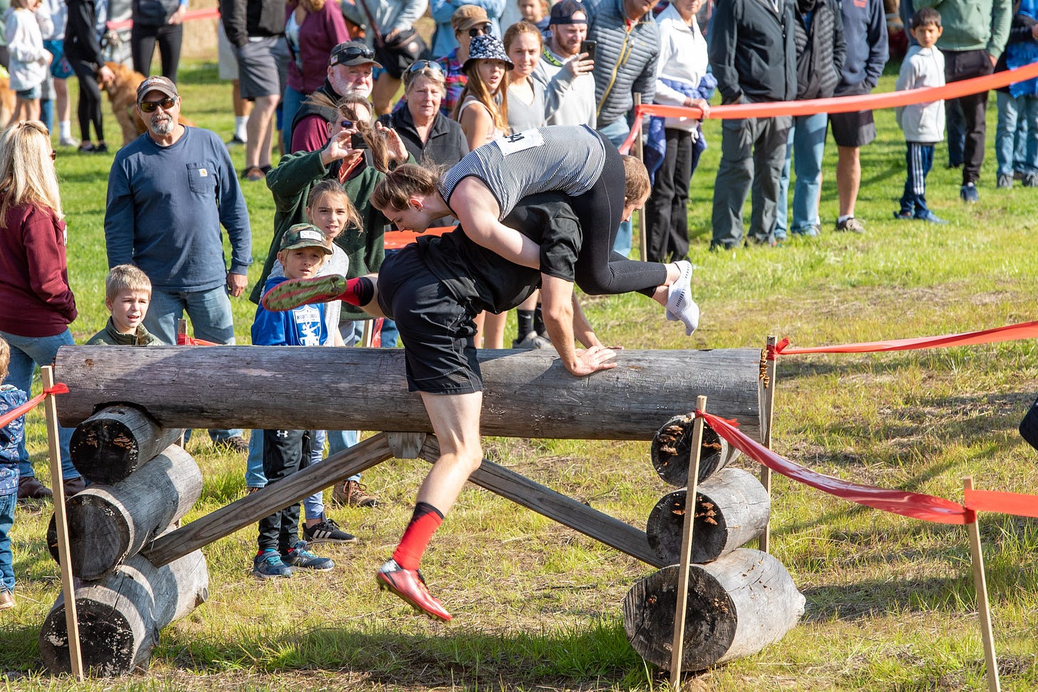 Team hurdling log Team hurdling log