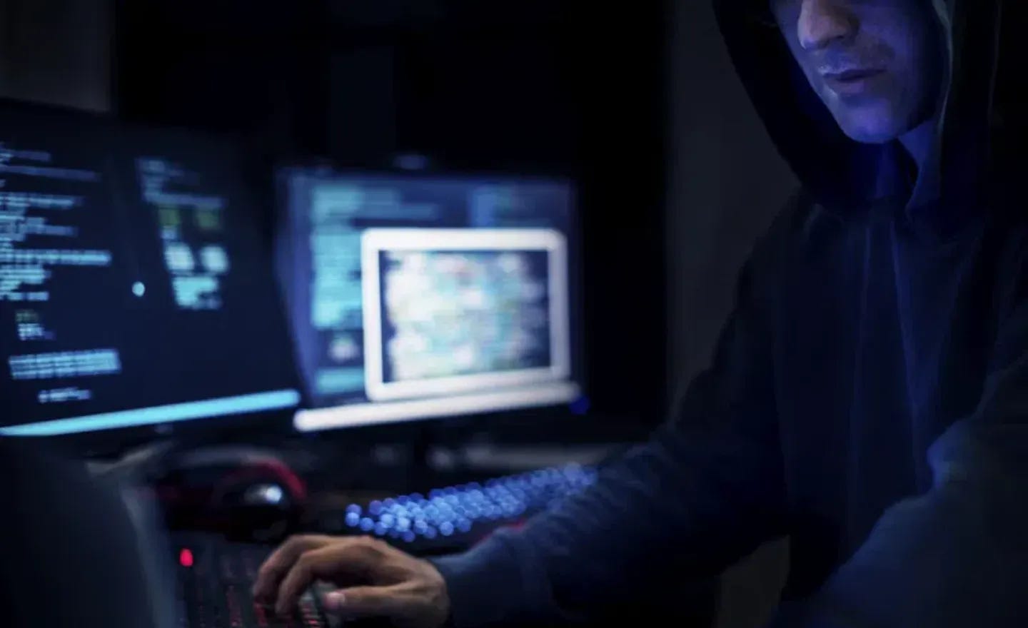 Persona frente a una computadora. Persona frente a una computadora.