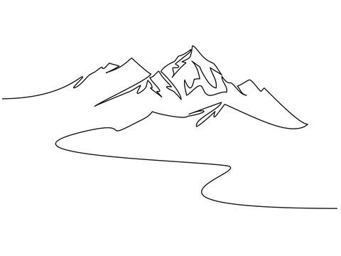 Mountain Line Drawing Images – Browse 364,621 Stock Photos, Vectors, and  Video | Adobe Stock