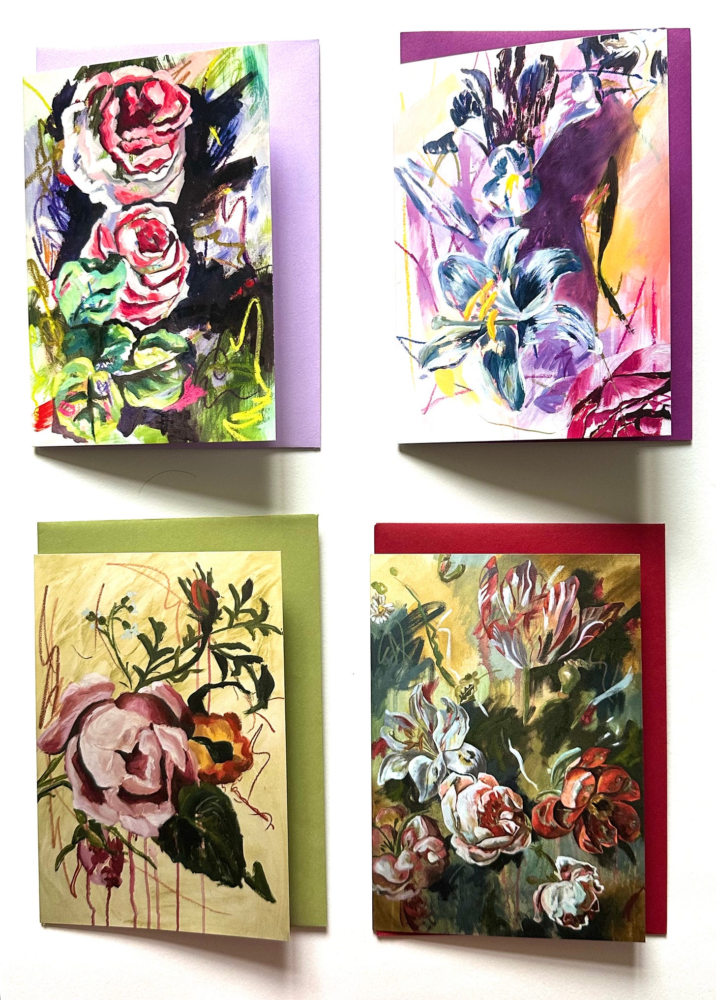 5 Greetings cards designs now available, £3.50 each