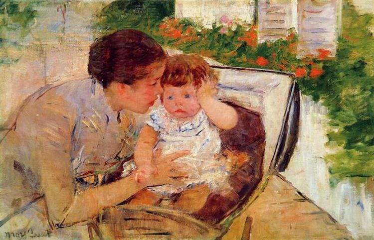 Susan Comforting the Baby (no.2), c.1881 - Mary Cassatt