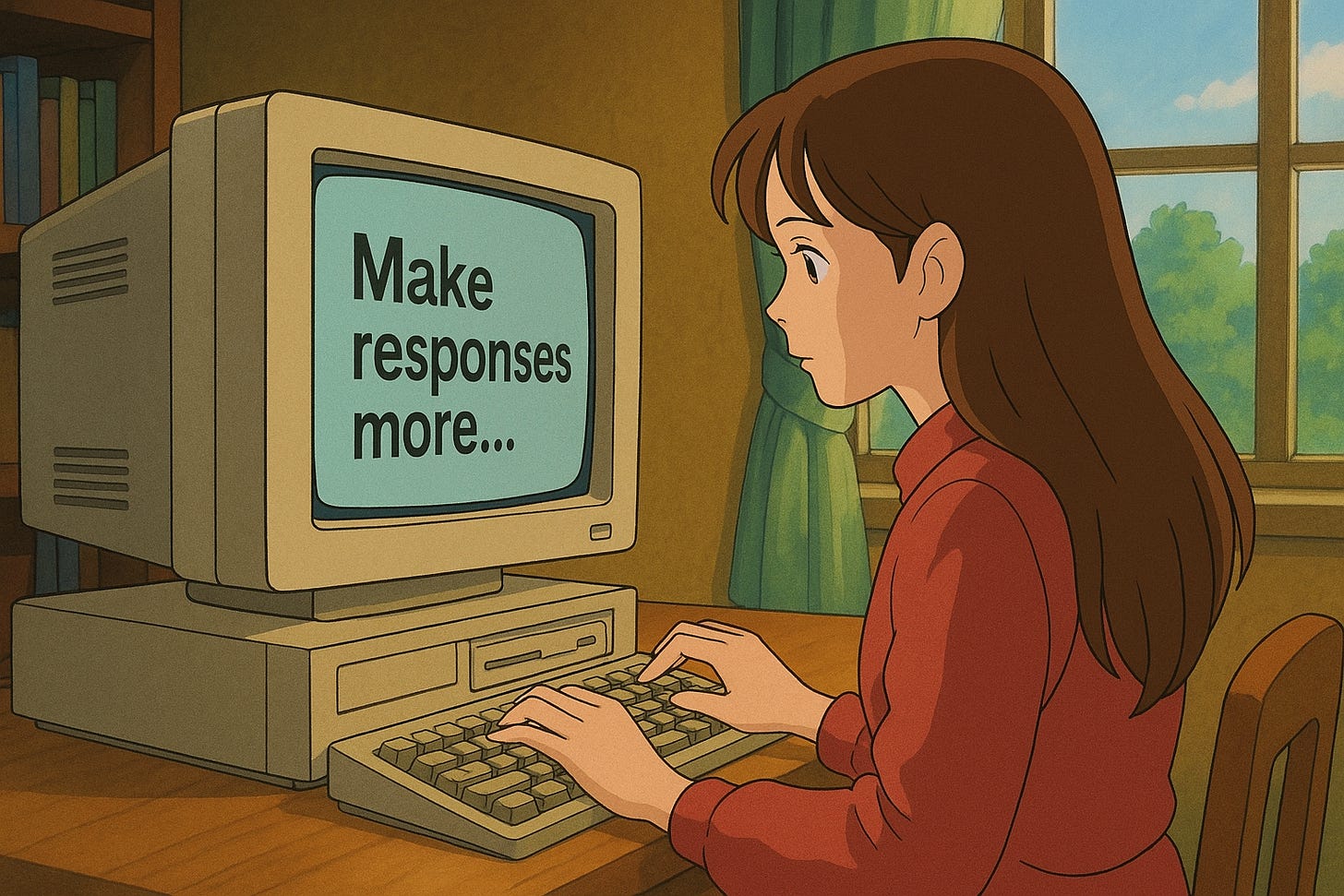 Cartoon that is showing a humorous show of prompting AI to create a better prompt. Cartoon that is showing a humorous show of prompting AI to create a better prompt.