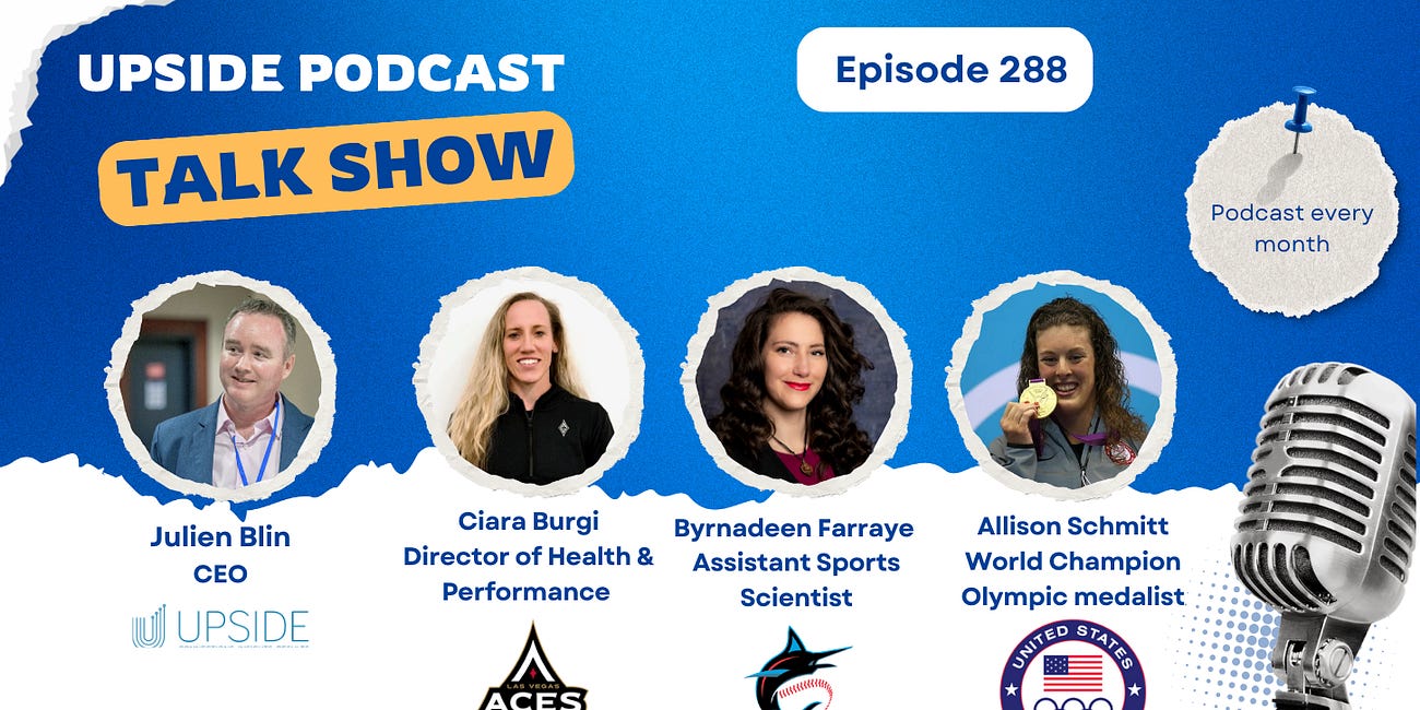 🔥Upside Chat with Female Sports Experts: Allison Schmitt (Olympic Champion), Ciara Burgi (Las Vegas Aces / WNBA), Byrnadeen (Miami Marlins/MLB) on The Next Big Frontier for Women, and More