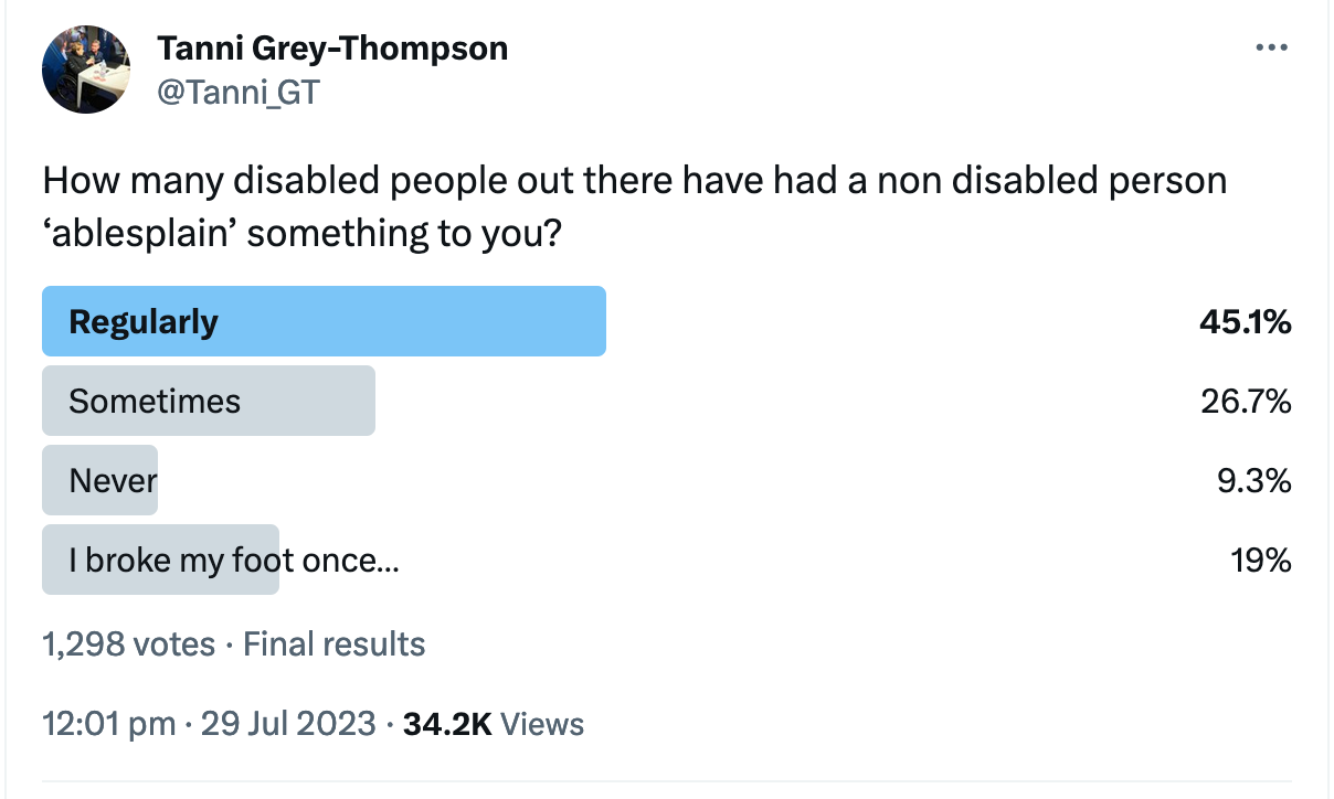 Screenshot of tweet https://twitter.com/Tanni_GT/status/1685244181860474880?s=20