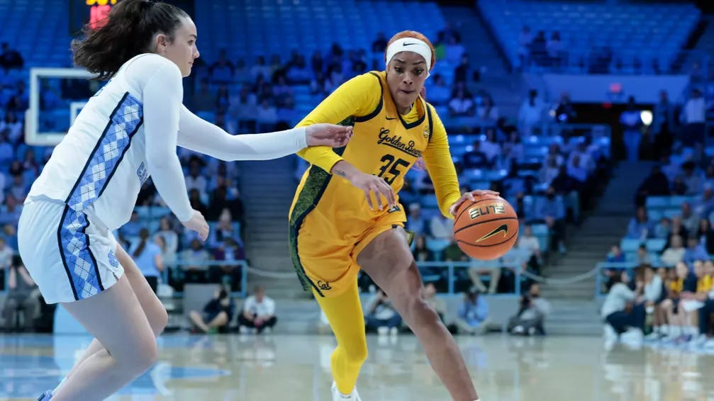 Cal WBB: Sakima Walker driving against North Carolina