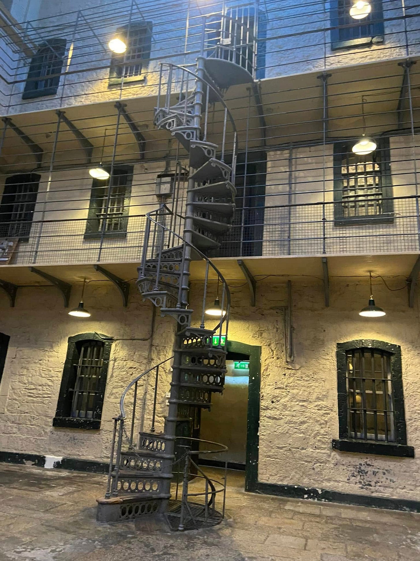 May be an image of fire escape