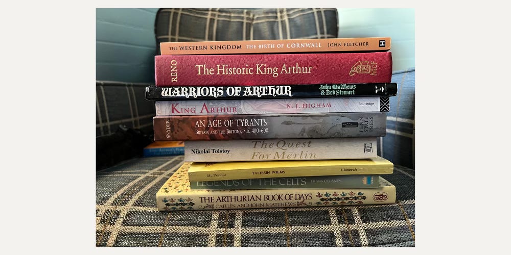 stack of history books