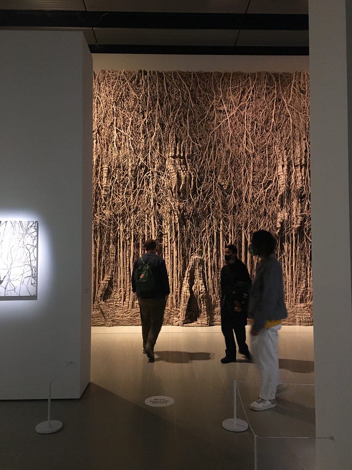 Eva Jospin — Forêt Palatine [2019-20] / Giuseppe Penone — Tree of 12 Metres [1980-82].