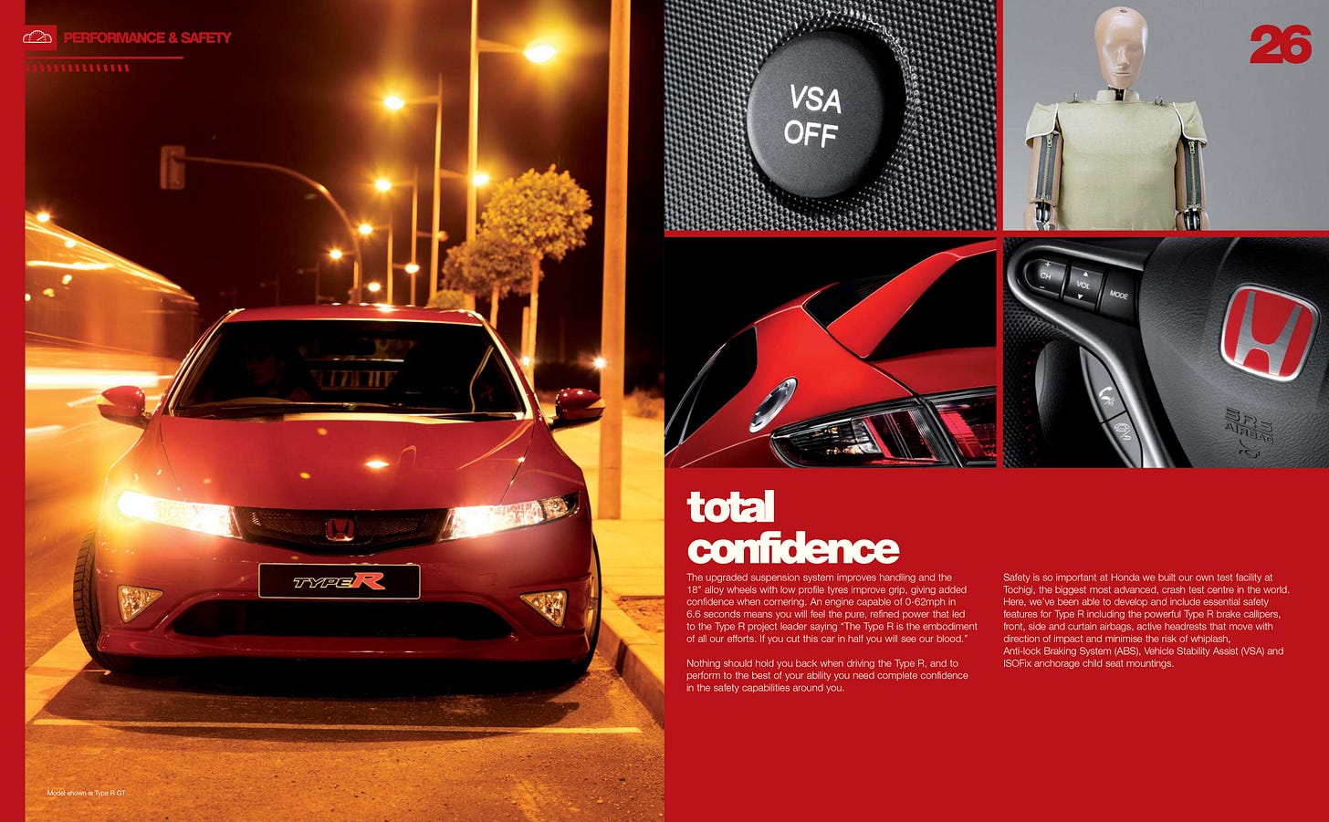 Honda FN2 Civic Type R 2007 brochure safety Honda FN2 Civic Type R 2007 brochure safety