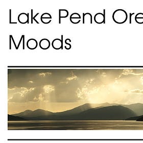 Lake Pend Oreille Moods: Photobook