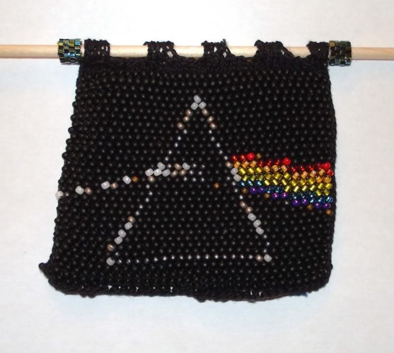 beaded Pink Floyd Dark Side of the Moon wall hanging pop art beadexplorer beaded Pink Floyd Dark Side of the Moon wall hanging pop art beadexplorer