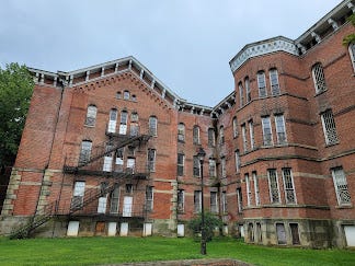Large red brick, Victorian building