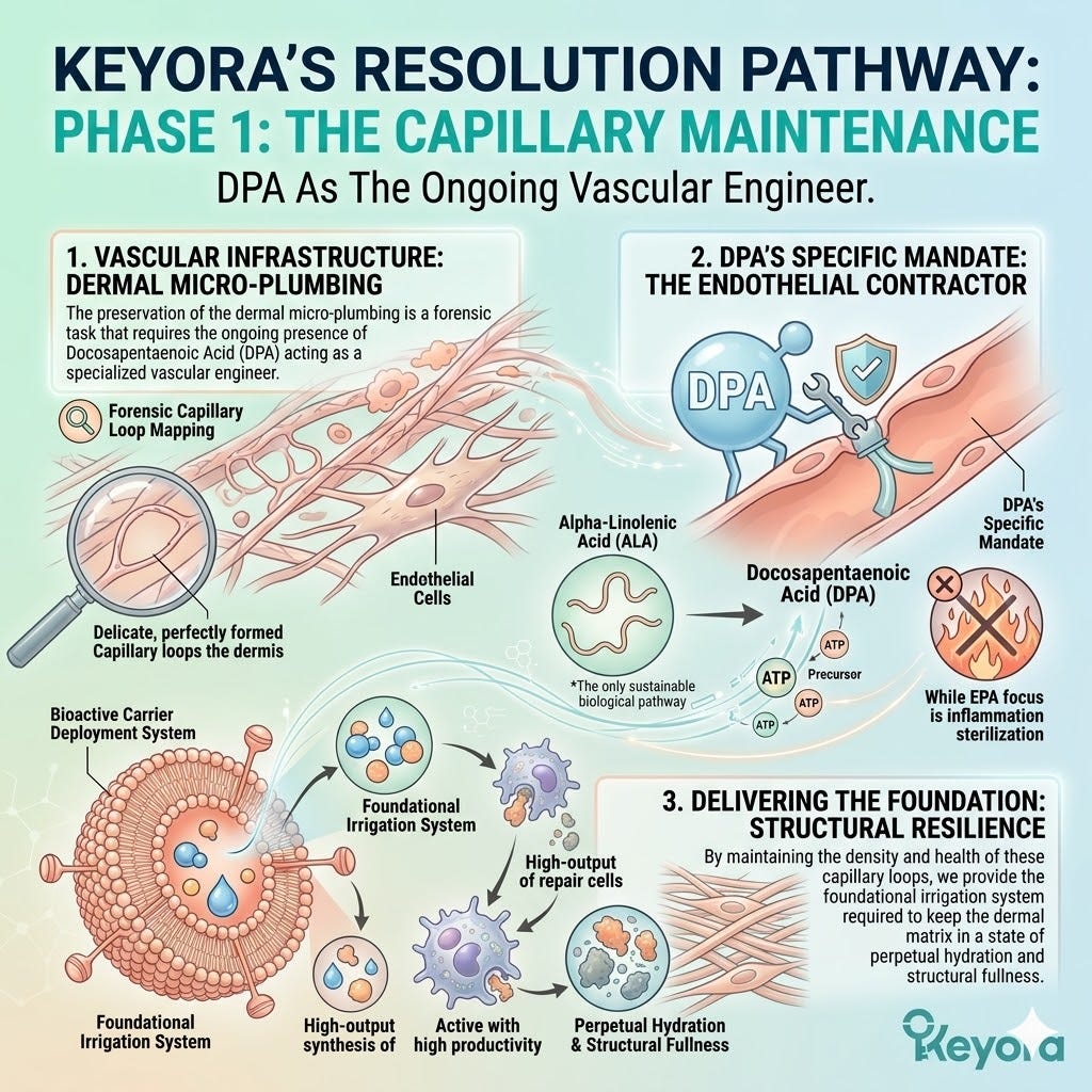 Systemic Regulator utilizing DPA as a Vascular Engineer for Endothelial Lining repair to maintain Capillary density and ATP Synthesis sovereignty. Systemic Regulator utilizing DPA as a Vascular Engineer for Endothelial Lining repair to maintain Capillary density and ATP Synthesis sovereignty.